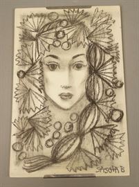 Lot 137 SASCHA BRASTOFF Pottery Wall Plaque. Portrait of 