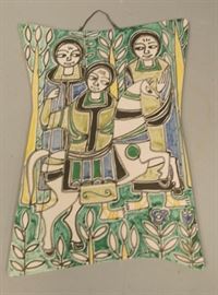 Lot 138 FANTONI Italian Ceramic Wall Plaque. Hand painted