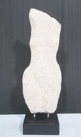Lot 151 Large Modernist Female Nude Torso Sculpture. Roug