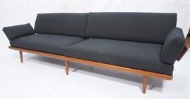 Lot 182 PETER HVIDT Danish Modern Teak Frame Sofa Couch. 
