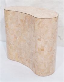 Lot 192 MAITLAND SMITH Pink Marble Kidney Shaped Table. P