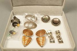 Lot 60 Lot Sterling Artisan Jewelry Earrings. Studio Mad