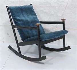 Lot 233 FINN JUHL Style Modern Rocker Rocking Chair. Dani