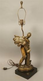 Lot 244 Modernist Figural Table Lamp. Art Deco Style Nude