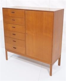 Lot 267 Danish Modern Teak Gentlemans Chest Wardrobe. Vi
