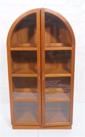 Lot 271 Danish Teak Arch Top Modern China Display Cabinet