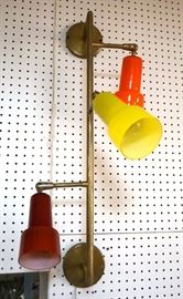 Lot 276 Modernist Brass and Glass Wall Sconce with Multic