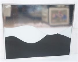 Lot 280 70s Modern Abstract Art. Black  White Image Reve