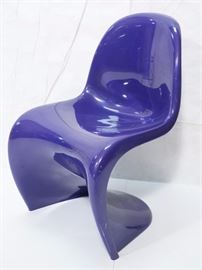 Lot 310 VERNER PANTON Purple Molded Plastic Chair. HERMA