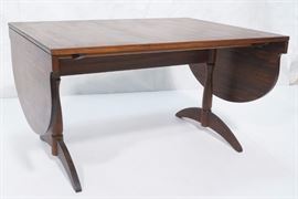 Lot 314 Rosewood Double Drop Side End Table. Modern doubl