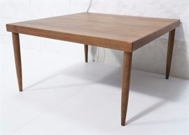 Lot 318 Square American Modern Walnut Coffee Table. Walnu