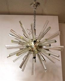 Lot 339 Modernist Glass Sputnik Chandelier. Starburst Ha