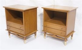 Lot 346 Pr LANE American Modern Night Stands. End tables.