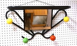 Lot 376 Modern Colored Ball Wall Mirror Shelf Unit. Frenc