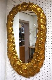 Lot 392 Decorator Gilt Wood Modern Wall Mirror. ROBERT LE