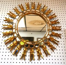 Lot 394 Contemporary Decorator Metallic Painted Sunburst 