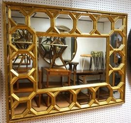 Lot 395 Vintage Gilt Painted Wood Molding Wall Mirror. Be