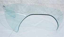 Lot 410 Italian Style Modern Slumped Glass Cocktail Table