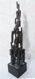 Lot 411 Brutalist SILAS SEANDEL Style Metal Sculpture. Mo
