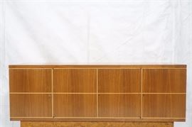 Lot 417 TOMMI PARZINGER Designer Walnut Wall Credenza. 4 