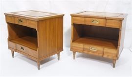 Lot 422 Pr JOHN WIDDICOMB 2 Drawer Tables Night Stands. S