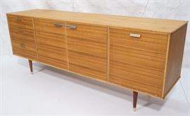 Lot 448 Danish Modern Teak Credenza Sideboard. 3 Drawers,