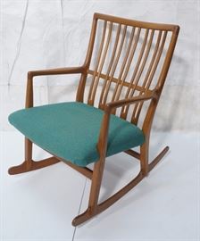 Lot 452 HANS WEGNER Modern Danish Teak Rocker Rocking Cha