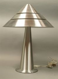 Lot 496 HANS AGNE JACOBBSON Aluminum Table Lamp. Swedish 