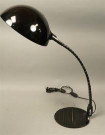 Lot 501 MARTINELLI LUCE Italian Cobra Neck Lamp. Black Do