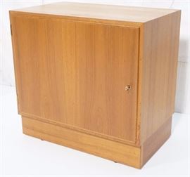 Lot 505 Danish Teak Small One Door Cabinet. Clean modern 