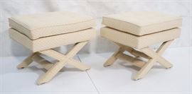 Lot 506 Pr BILLY BALDWIN Style Upholstered Benches. Tufte