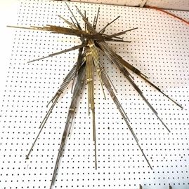 Lot 518 Brutalist Mixed Metal Modern Wall Sculptured. Wel