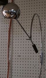 Lot 520 Pr Modern Chrome Arm Wall Mount Lamps. Arched tu