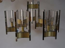 Lot 522 GAETANO SCIOLARI Hanging Modern Chandelier. 6 el