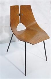 Lot 566 Ray Komai Molded Natural Wood Side Chairs Black m