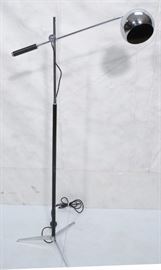Lot 567 Modern Chrome Ball Shade Cantilever Floor Lamp. B