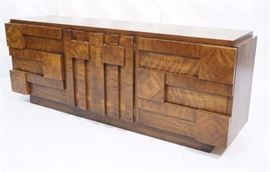 Lot 576 LANE Modernist Sculptural Block Front Credenza Si