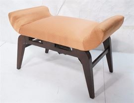 Lot 580 40s Modern Mahogany Vanity Bench Seat. Tapered le