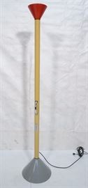Lot 617 Memphis Style Enamel Paint Metal Floor Lamp. Gray