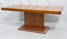 Lot 643 Decorator Modern Pedestal Dining Table. Thick ski