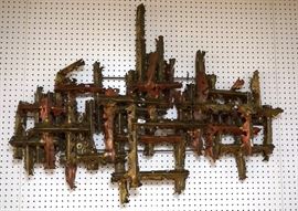Lot 655 SILAS SEANDEL Mixed Metal Welded Wall Sculpture P