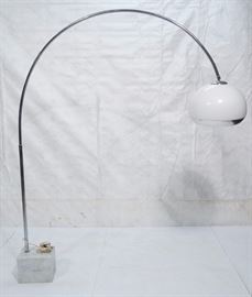 Lot 674 ARCO Style Italian Chrome  Marble Floor Lamp. Ad