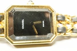 Lot 62 CHANEL Designer Swiss Ladies Watch. Black Face wi