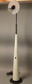 Lot 618 FLOS White Enamel Cone Floor Lamp. Heavy black me