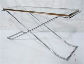 Lot 689 Glass Top Console Hall Table