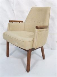 Lot 703 Upholstered Angle Back Modern Lounge Arm Chair. R