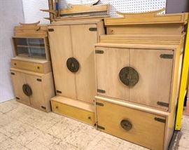 Lot 725 Asian Inspired Parzinger Style Wall Unit Shelf. B