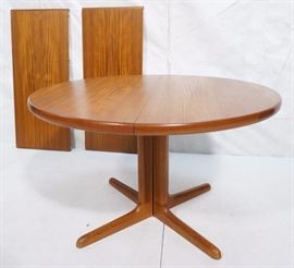 Lot 740 Danish Modern Round Dining Table Teak 