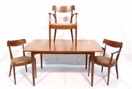 Lot 745 DREXEL Partial Dining Set. Dining Table  3 Chair