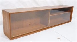 Lot 757 Danish Modern Teak Wall Hanging Cabinet 2 Glass S